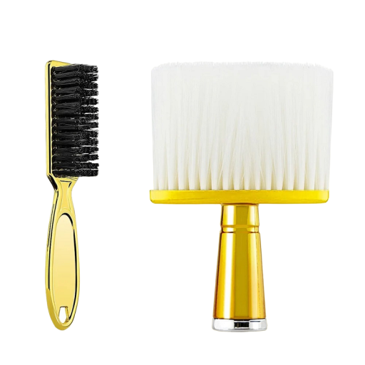 Set de peluquería 2 uds Cepillo para quitar el polvo y cepillo para barba Cepillo de limpieza para cabello y barba