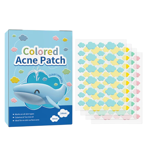 Set de plasturi pentru acnee 144 buc (36 buc x 4) Nori colorati 8–12 ore Ulei de arbore de ceai Alge verzi Acoperire pentru coșuri Îngrijire a pielii