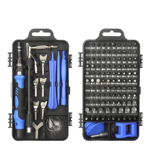 Set de scule 135 în 1 pentru repararea telefoanelor mobile și electronicelor, șurubelnițe de precizie, instrumente de deschidere, ventuze, bare de levier