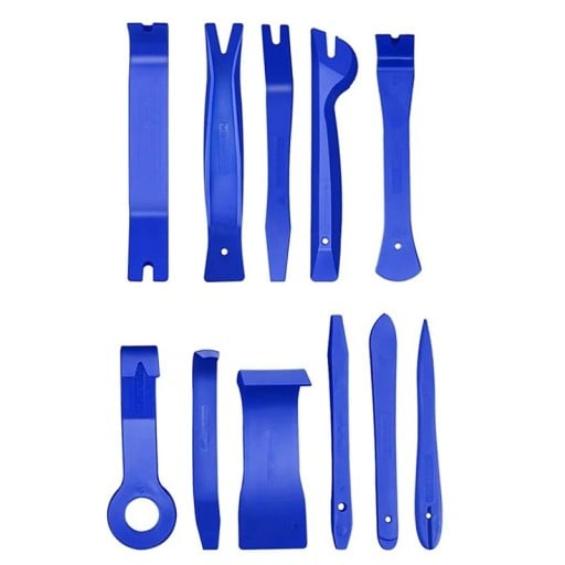 Set de scule pentru demontarea interiorului mașinii, 11 buc., bare de levier din plastic pentru panouri, mulaje și tapițerie, instrumente de reparare