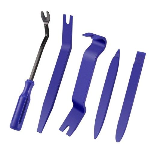 Set de scule pentru demontarea interiorului mașinii, 5 buc., bare de bază din plastic pentru panouri, tapițerie și mulaje, scule ergonomice pentru vehicule
