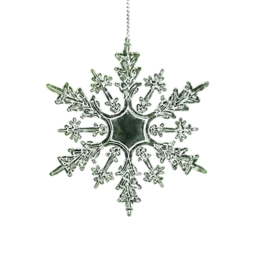 Set decorativ 5 bucăți fulgi de zăpadă 9,3 cm Ornamente suspendate din cristal pentru bradul de Crăciun decorare interioară și festivă