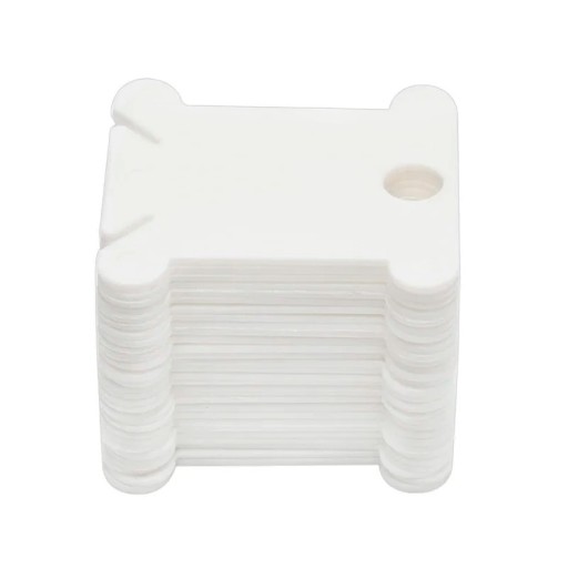 Set di 100 pezzi di supporti in plastica per fili da ricamo 3,8 x 3,6 cm Organizzatore per fili da cucire e da ricamo Bobine per avvolgimento e pulizia di filati e cotoni