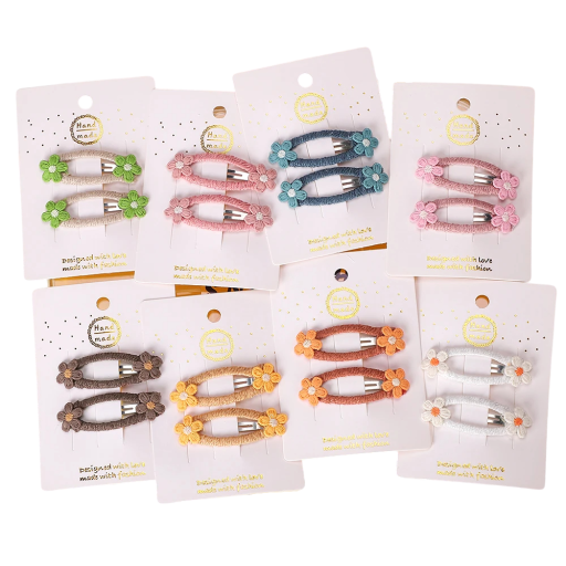 Set di 2 fermagli per capelli per bambini con fiori Accessori per capelli carini Fermagli decorativi Motivo floreale Acconciature per ragazze Aspetto elegante Comfort di utilizzo