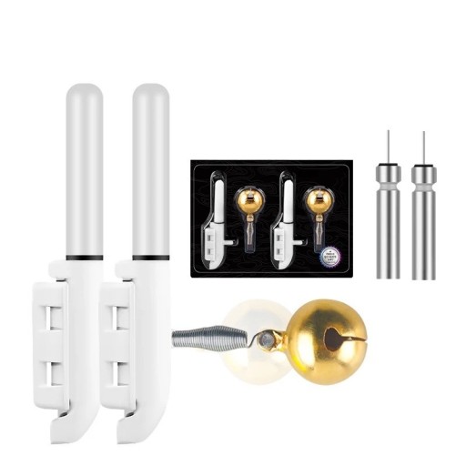 Set di 2 pezzi Luce elettronica LED per la punta della canna segnalazione abboccata per la pesca in ABS plastica lampeggio rosso