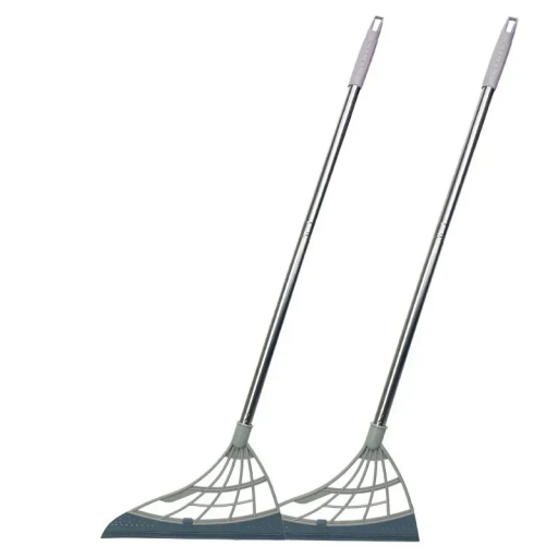 Set di 2 spatole in silicone 87 x 31 cm Spatola da cucina con manico in acciaio inossidabile Raschietto resistente in PP TPR per acqua Vetro Finestre Pavimenti Auto