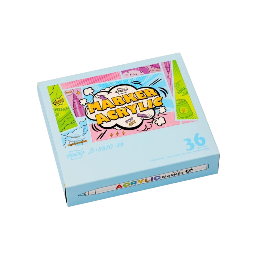 Set di 36 pennarelli e pennelli acrilici per tessuti, vetro, pietre, ceramica, tela Forniture artistiche per decorazioni fai da te, creazione di biglietti e attività creative