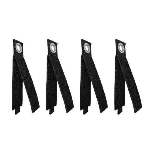 Set di 4 pezzi di cinghie con occhiello metallico da 25 cm resistenti supporti per cavi, tubi e attrezzi organizzatore regolabile per officina