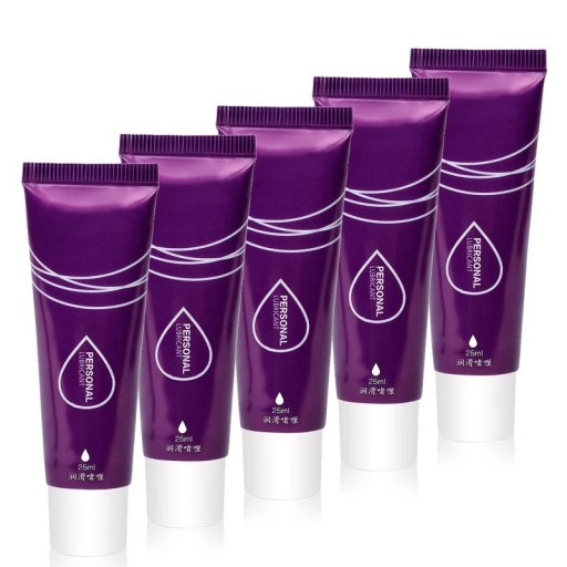 Set di 5 pezzi di gel lubrificante a base d'acqua da 25 ml per uso intimo e accessori erotici, dosaggio pratico, confezione discreta
