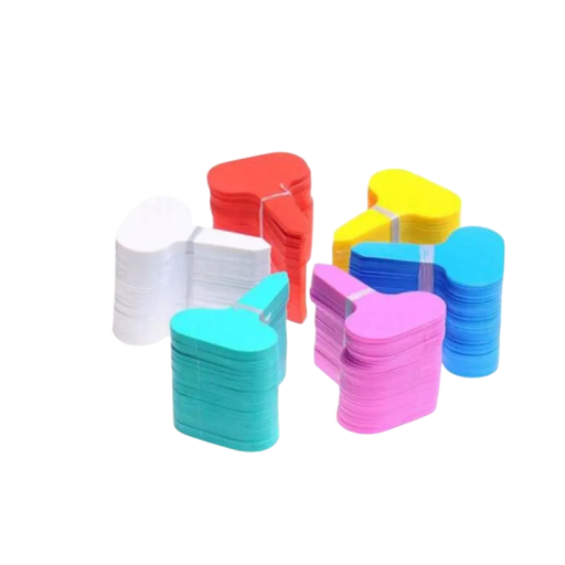 Set di 50 etichette di plastica colorate per piante 7 cm PVC per il terreno Etichette da giardino per verdure e fiori