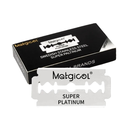 Set di 50 pezzi di lamette a doppio taglio in acciaio inossidabile Ricambi per rasoio Lamette sostituibili per rasoio da barba Rasoio da uomo a doppio taglio 2,5 x 4,5 cm