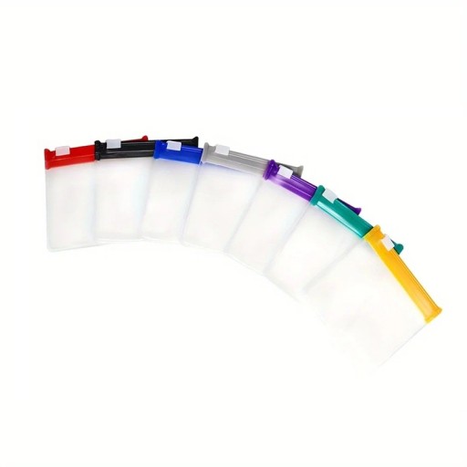 Set di 7 sacchetti per medicinali 7,5 x 7,5 cm Sacchetti trasparenti con zip Sacchetti riutilizzabili Organizer da viaggio Contenitore in plastica per medicinali