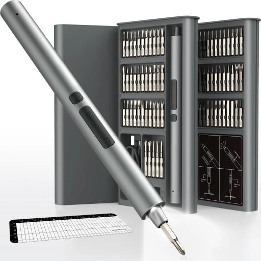 Set di 75 pezzi cacciavite elettrico di precisione con custodia Design senza fili Punte magnetiche Illuminazione per riparazioni