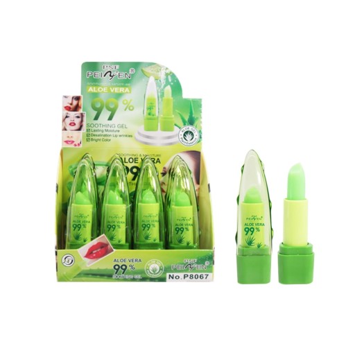 Set di balsami idratanti per labbra con aloe vera Nutrimento e rigenerazione Labbra morbide e setose Protezione dalla secchezza Composizione naturale 12 pz 3,5 g