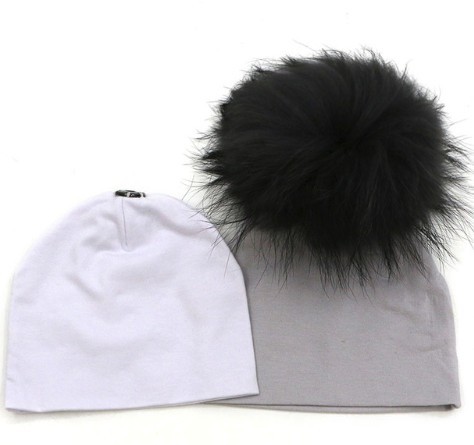 Set di cappelli in cotone per bambini - 2 pezzi J3422