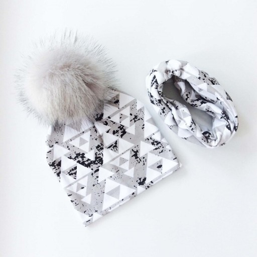 Set di cappello e scaldacollo in cotone per bambini