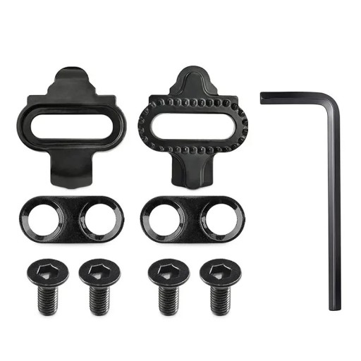 Set di clip per pedali per ciclisti compatibile con il sistema SPD per MTB e biciclette da strada, il set include viti e chiave a brugola