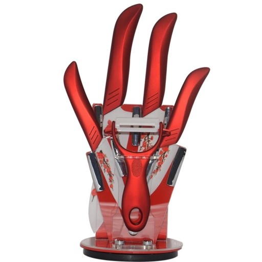 Set di coltelli di qualità con supporto - 5 pz