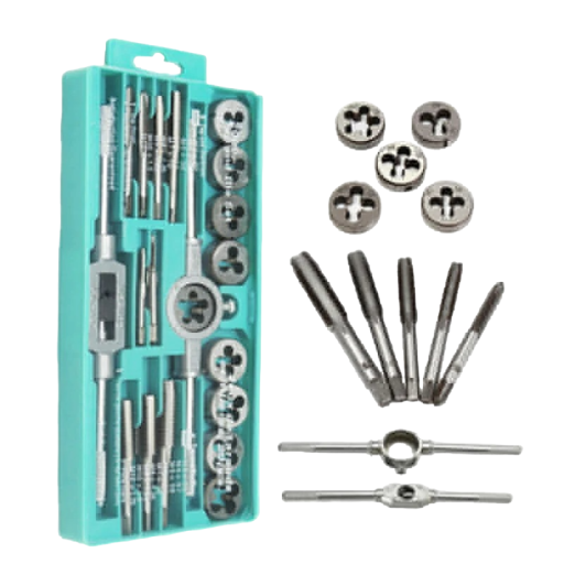 Set di maschi e dadi 20 pz M3 - M12 Set di maschi in acciaio legato