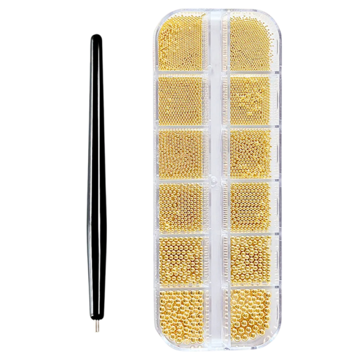 Set di penna magnetica e palline in acciaio Decorazioni per unghie Penna 11,2 x 0,7 cm Strumento decorativo per unghie Nail Art Utensile per manicure professionale