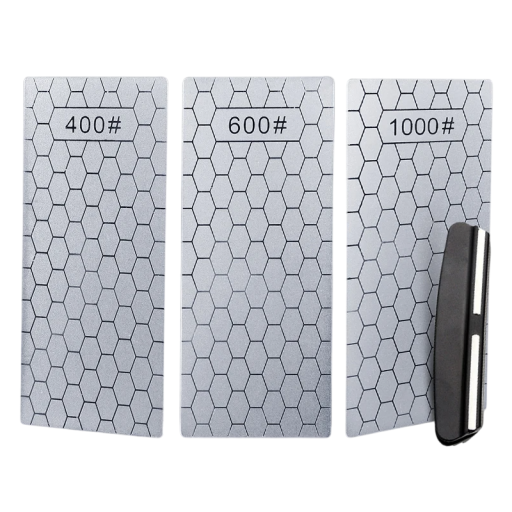 Set di pietre abrasive diamantate 400 600 1000 grit con supporto