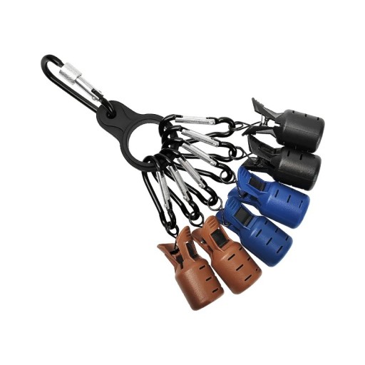 Set di protezioni per ami da pesca con moschettone 6 pz 4,5 x 2 cm Coperture protettive per ami con clip Custodia sicura per ami da pesca Pratica protezione degli ami durante il trasporto