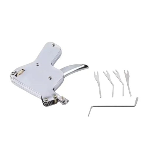 Set di strumenti per l'apertura di serrature in acciaio inossidabile Set di estrazione robusto con chiave Riparazione armi Attrezzatura da officina Estrattore in acciaio