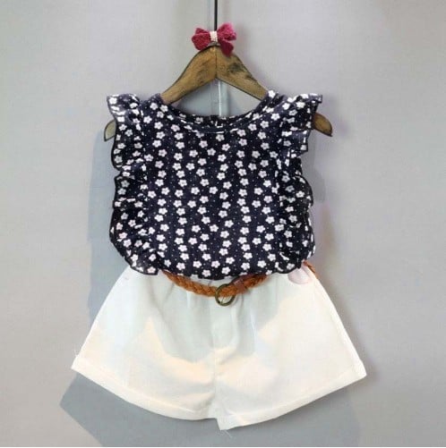 Set elegant pentru fete - top și pantaloni scurți