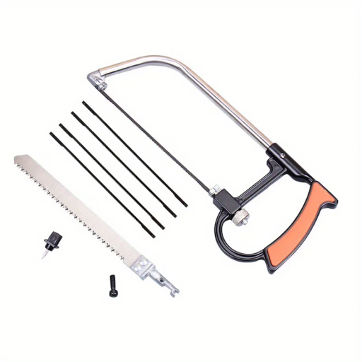 Set ferăstrău manual multifuncțional din oțel cu 6 lame Ferăstrău practic pentru casă și atelier 1x Burghiu 1x Șuruburi Instrument universal