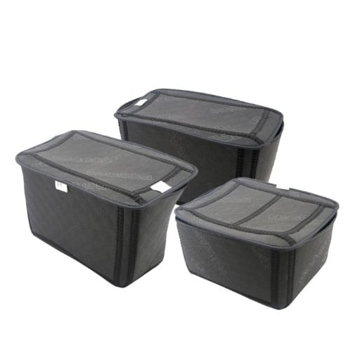 Set für innere Motorradtaschen für Rück- und Seitenboxen textile Organizer 24 × 37,5 × 31 cm schwarze Motorradgepäck