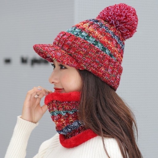 Set invernale da donna con cappello e scaldacollo