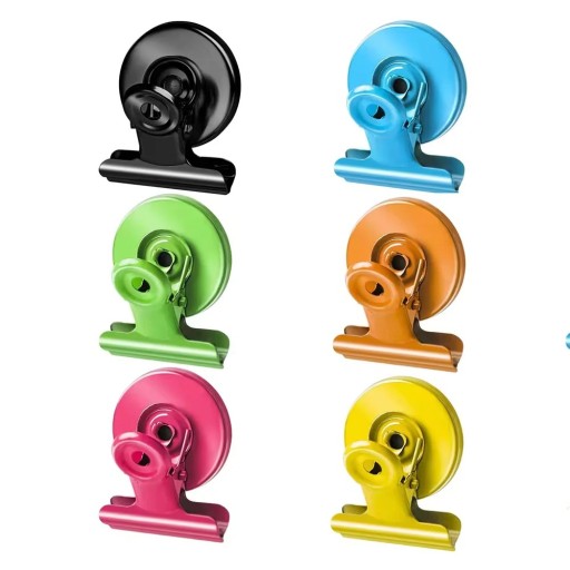 Set magnetische clips 31 mm ijzer met magneet gekleurde clips voor papieren notities en documenten op de koelkast of het bord