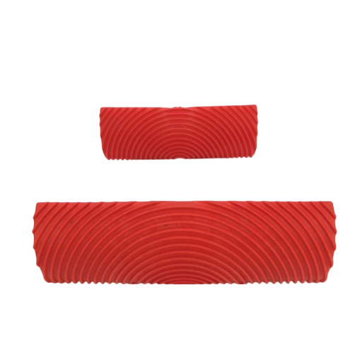 Set med 2 gummirullar 9 x 3 cm och 13 x 4 cm för träimitation Färgrullar för dekorativ prägling Väggdekorationer och gör-det-själv-projekt