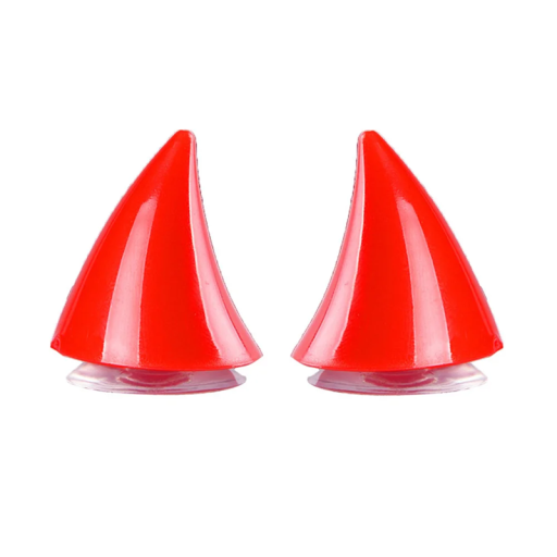 Set med 2 silikonhjälmhorn söta dekorationer med sugkopp avtagbara terränghjälmtillbehör unisex dekoration utan skador