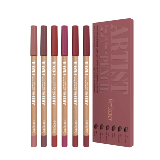 Set med 6 konturpenna för läppar 16,4 x 5,5 cm Professionell makeup Kosmetisk smink Fina linjer Långvarig effekt