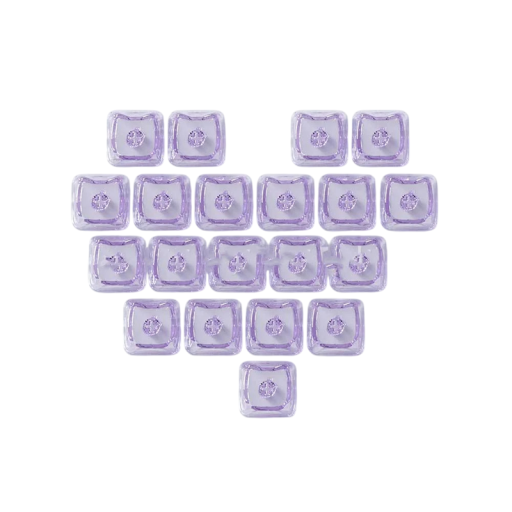 Set met toetsen met kattenkop 20 stuks transparante PBT RGB compatibele Cherry MX keycaps voor mechanisch gaming toetsenbord