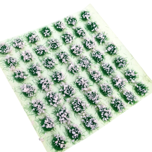 Set mit 49 Stück Blumenbüscheln 6–8 mm Selbstklebendes Modellgras Bunte Blumenbüschel für Dioramen und Miniaturlandschaften