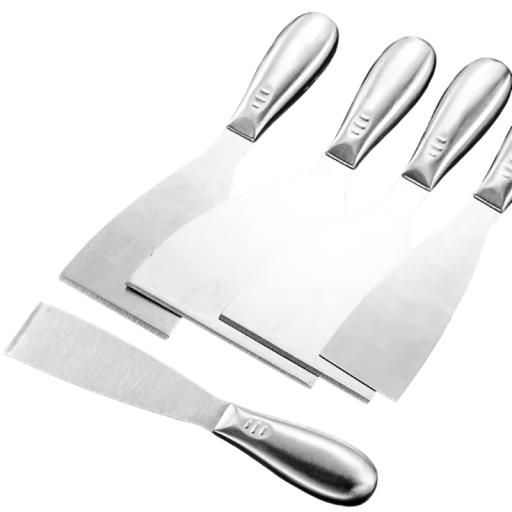 Set mit 5 Farb- und Spachtelkratzern 3,8–12,7 cm Edelstahl silber für Trockenbau und Entfernung von Beschichtungen