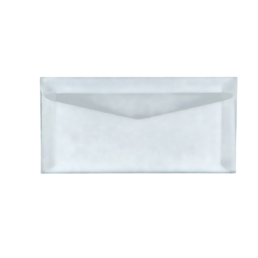 Set mit 50 transparenten Umschlägen 22 x 11 cm aus halbtransparentem Papier mit selbstklebendem Verschluss für Karten und Einladungen