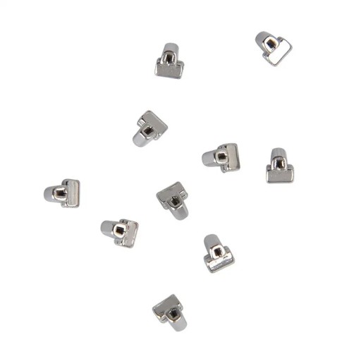 Set of 10 Crimping Hooks with Cross Tube for Dental Braces Orthodontic Locks for Arches Wires Dental Accessories