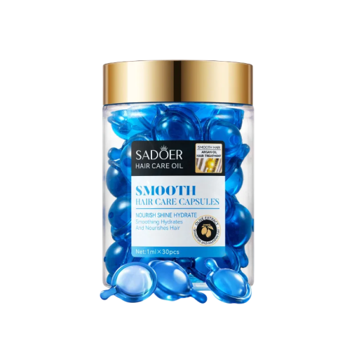 Set of 10 Hair Vitamin Capsules with Keratin and Oil Deep Nutrition Repair for Damaged Hair Smooth Shiny Hair Care