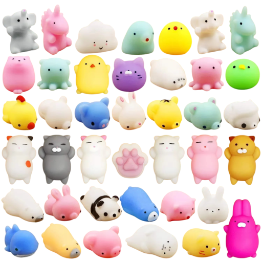 Set of 18 Mini Animals Stress Relief Squishy Figures for Fun and Tension Release Cute Little Characters