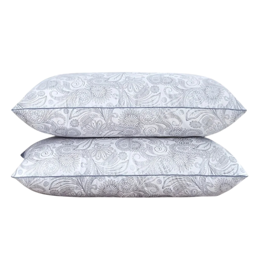 Set of 2 Cushions 45 x 70 cm Hotel Cushion with Soft Brushed Texture Patterned Sleeping Cushion Filling for Cover Comfortable Cushion