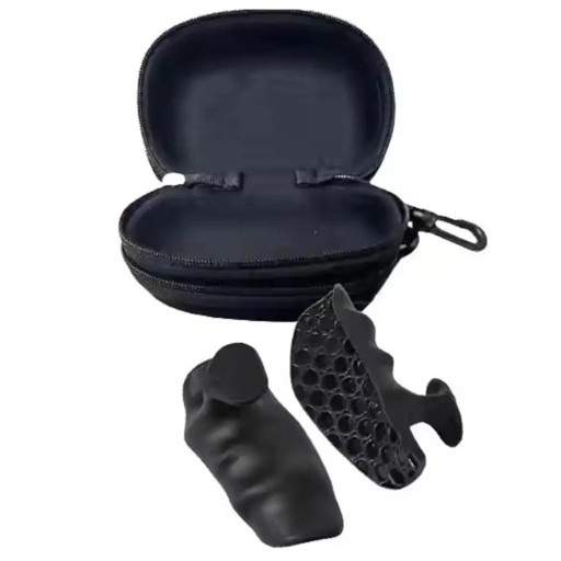 Set of 2 Elastic Finger Strengtheners 9.1 x 4.3 x 2 cm Honeycomb PVC with Protective Case Grip Trainer and Hand Rehabilitation