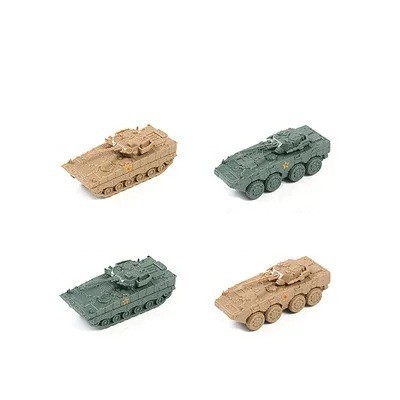 Set of 4 Military Vehicle Models 04A and ZBD-09 Scale 1:144 Made of ABS Plastic Collectible Models for Decoration and Model Makers