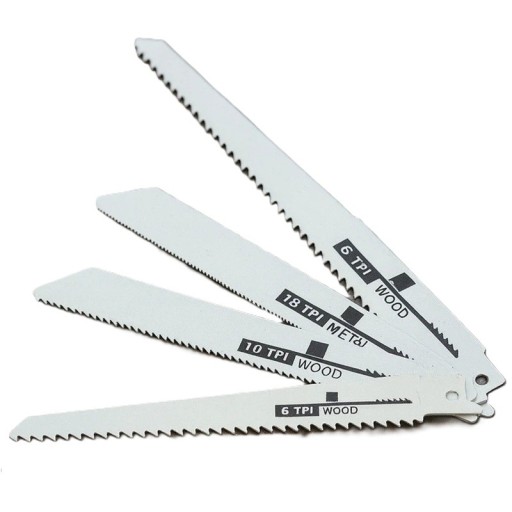 Set of 4 Saw Blades for Wood and Metal Universal Blade Set for Precise Cutting of Various Materials