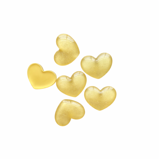 Set of 6 Glitter Heart-Shaped Fridge Magnets 2.5×2.2 cm Resin Decorative Magnetic Holders for Notes