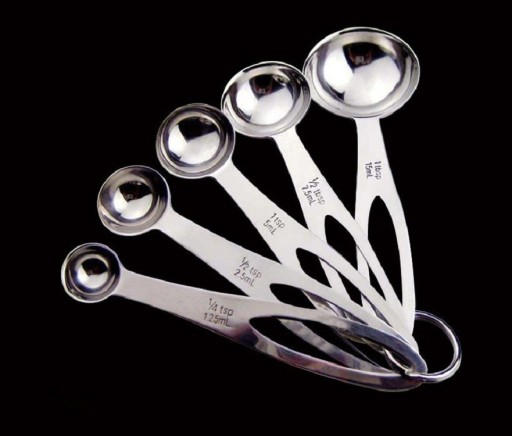 Set of Stainless Steel Measuring Spoons 5 pcs
