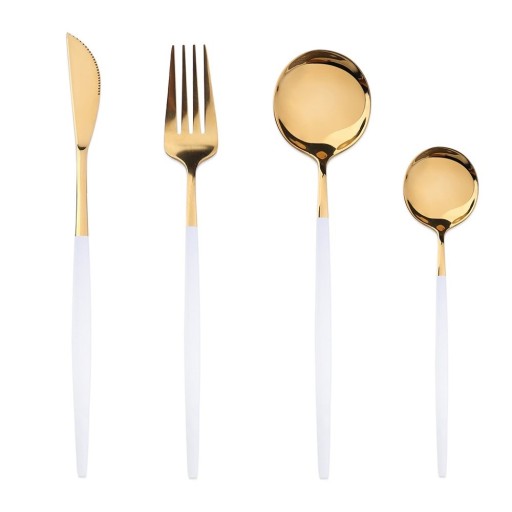 Set of Two-Coloured Cutlery 4 pcs