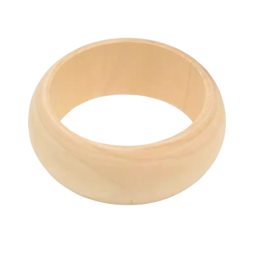 Set of Women's Wide Wooden Bracelets 3.5 cm Natural Wood Smooth Sturdy Bracelets for Layering and Everyday Wear